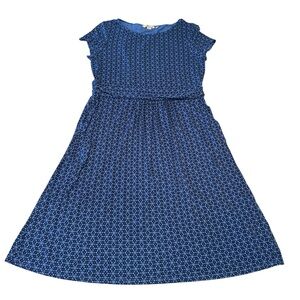 Boden Navy Floral Midi Dress